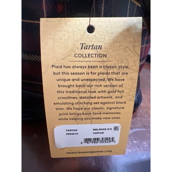 Patricia Nash Tartan Melrose Leather Bucket Bag Purse Plaid Key Fob NWT - Picture 9 of 9